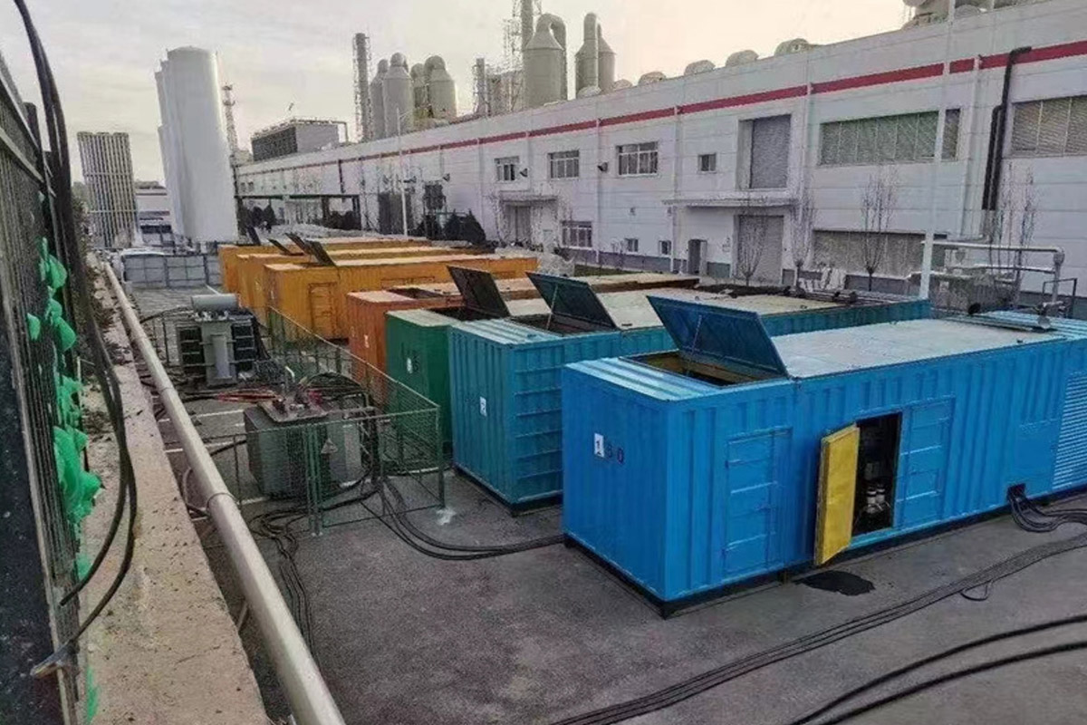 田阳发电机租赁施工现场